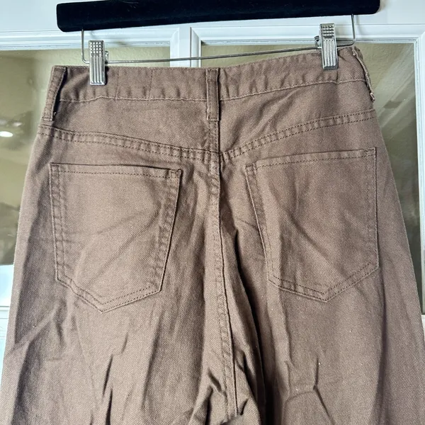 SONG4U Terracotta Brown Boyfriend Style Trousers Pants Size 5/27 - Image 7