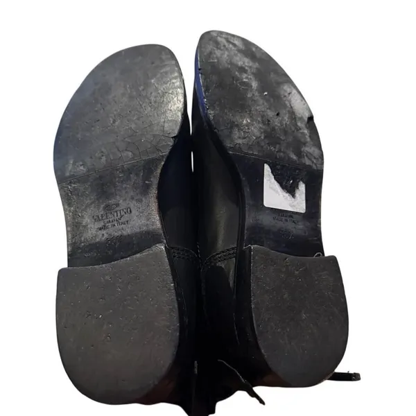 Valentino Black Leather Bow Ankle Boots – Women’s 36.5 (US 6.5) FLAW - Image 4