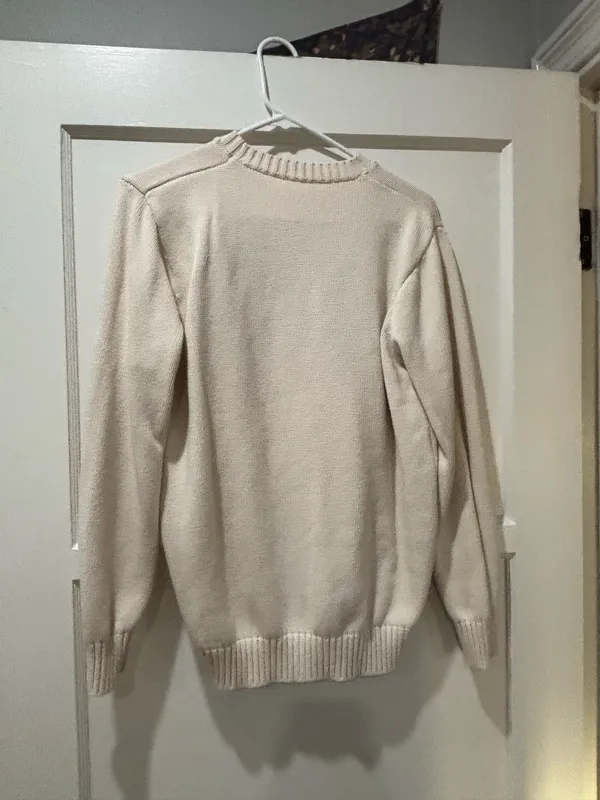 Cream Brandy Melville American Flag Sweater - Image 3
