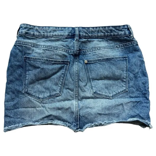Womens H&M Divided Studded & Embroidered Boho Denim Jean Mini Skirt - Sz - Image 2