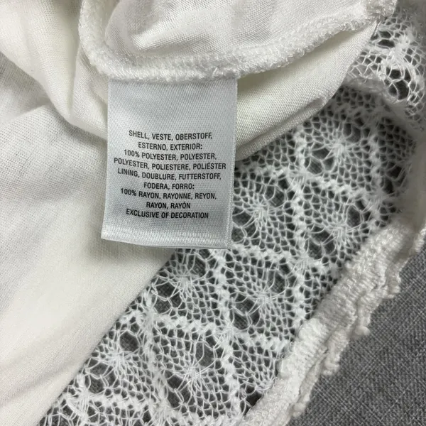 Akemi + Kin Tank Top Womens‎ S White Scoop Neck Lace Anthropologie Lined Boho - Image 10