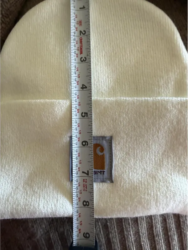 Carhartt White Knit Beanie Hat - Image 5