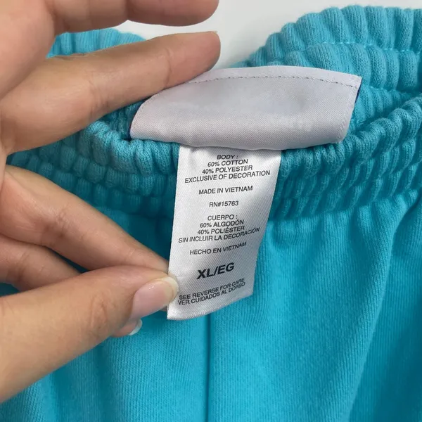 Champion XL Teal Aqua Fleece Shorts Elastic Waist Comfy Lounge Shorts Sweat Gym - Image 9