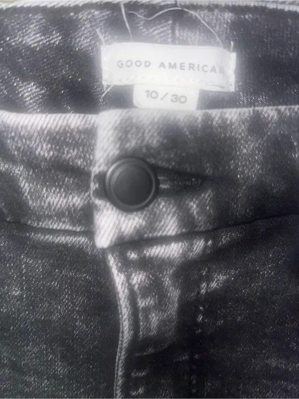 Good American Good Straight Twist Split Jean Womens Size 10 / 30 Black NWOT - Image 7