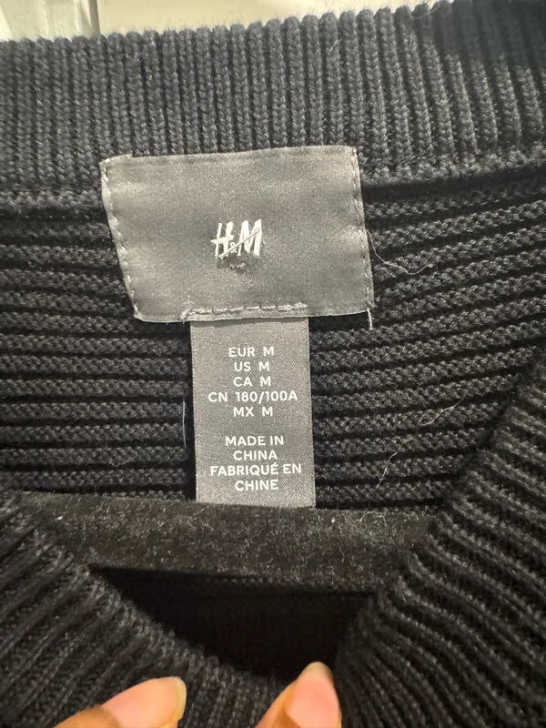 H&M Black ribbed knit sweater  - Image 2