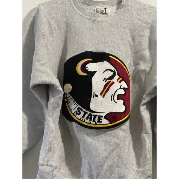 Vintage Florida Seminoles Sweatshirt Size XL Flat Land Made In USA - Image 2