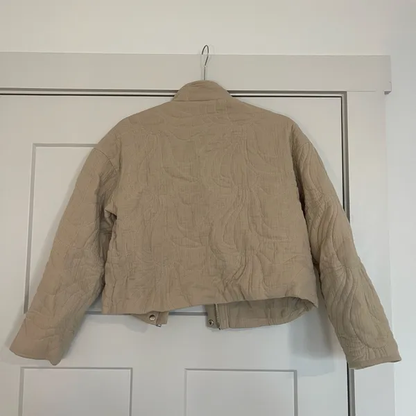 7 For All Mankind Beige Quilted Jacket - Image 2