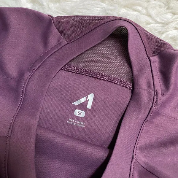 Al1ve Activewear Top Plum Ash Purple Mesh Panel Long Sleeve Pullover - Image 5