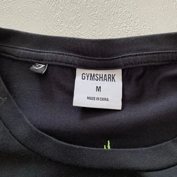 Gymshark Black Oversized Graphic Back T-Shirt Dress Size Medium - Image 3