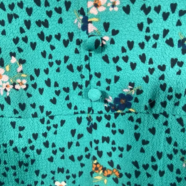Bebop Floral Midi Dress‎ L XL Flutter Sleeve Babydoll Cottagecore Smocked Green - Image 13