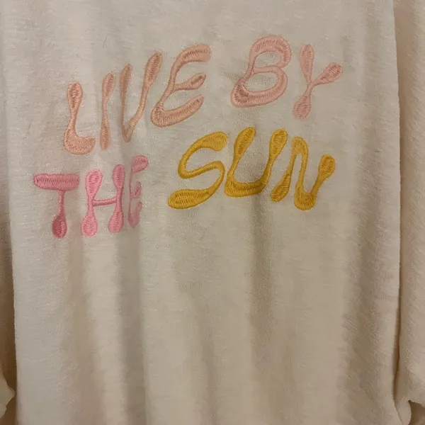 Old Navy Loose Cropped Long-Sleeve Terry Sweatshirt size medium - Image 3