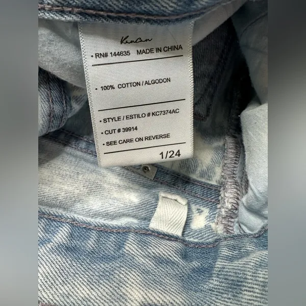 Kancan Women Jeans Size‎ 24 Acid Blue Distressed High Rise 90s Boyfriend Denim - Image 10