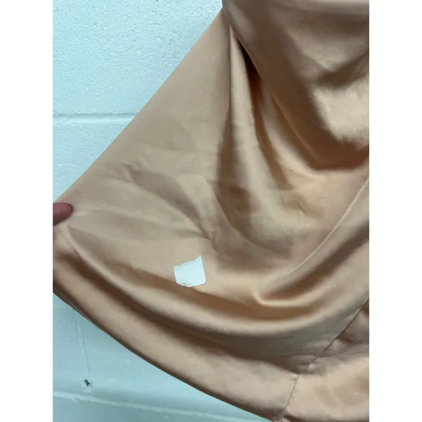 RTR Obando Sz 8 Orange tan Silky Satin Sleeveless Halter Cami Top sexy solid - Image 4