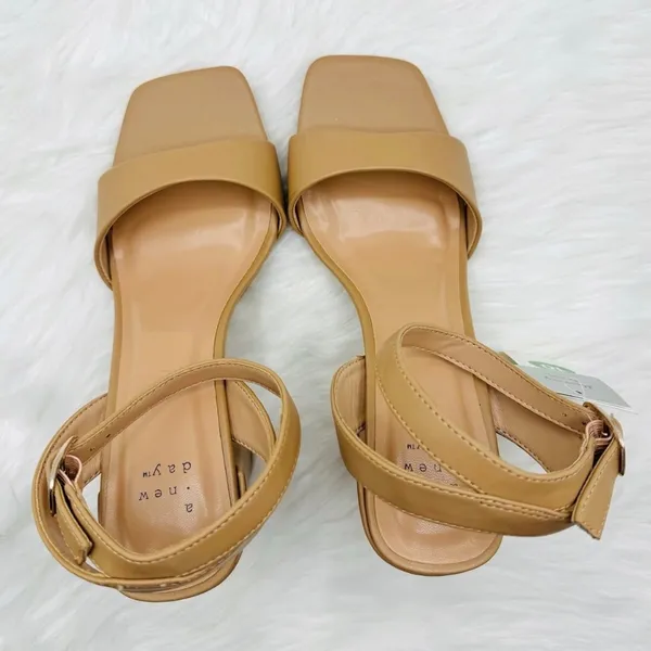 A New Day Light Tan ADR05 Sal 4” High Heel Open Toe Strappy Sandals Size 10 - Image 4
