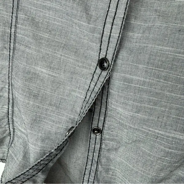 Harley Davidson Y2K Button Down Shirt Vest Sz XL Grey Graphic Back - Image 8
