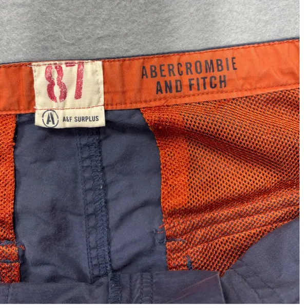 Abercrombie & Fitch Surplus Shorts‎ Buckle Waist Pockets Casual Blue 6 - Image 5