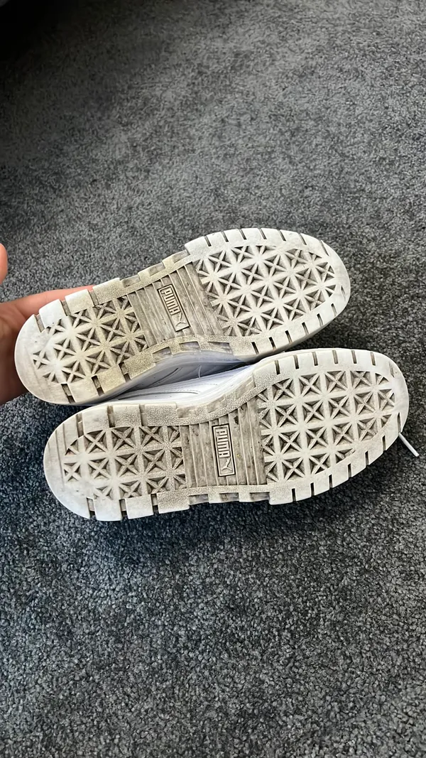 White Platform Puma Sneakers - Image 3