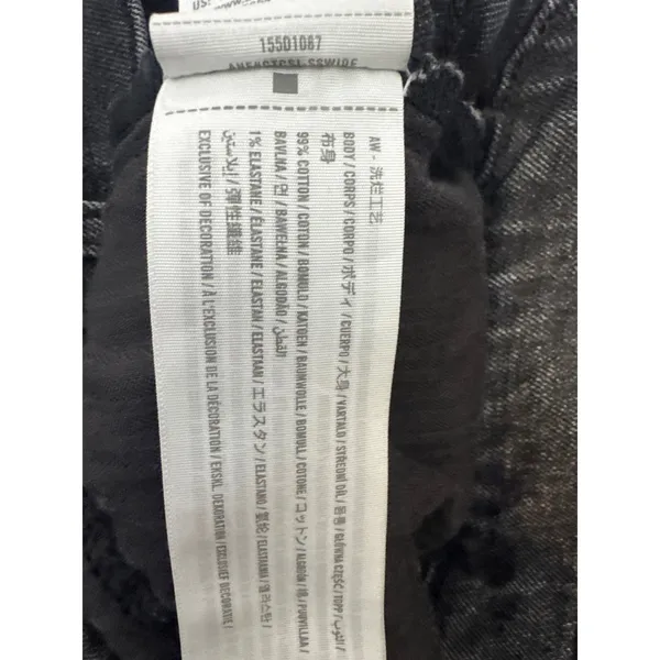 Abercrombie & Fitch The Mom High Rise Jeans Washed Black 29 8 Short‎ - Image 4