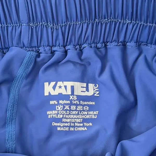 Katie J NYC Blue Flyaway Women's Shorts - Size XS - Image 5