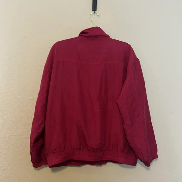 Vintage EVR Silk Hot Pink Bomber Jacket‎ Size Large - Image 5