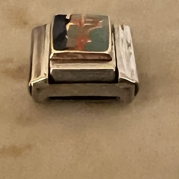 Puzzle Collection Italian 9mm Stainless Steel Golden Gate Bridge Charm Link EUC - Image 2