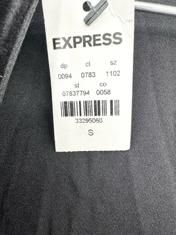 Express NWT‎ Black Velvet Maxi Dress Open Scoop Back Size Small Women's - Image 4