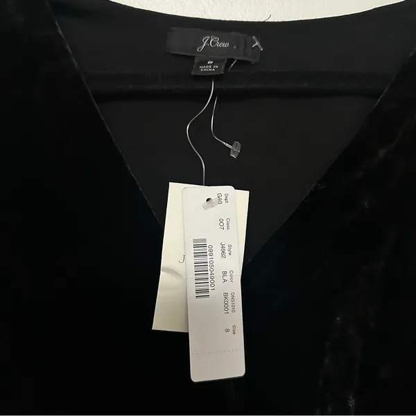 NWT J. Crew Velvet Wrap V-Neck Blouse 8 - Image 7