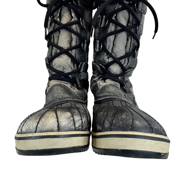 Sorel Winter Boots Womens‎ 12 Gray Quilted Waterproof Faux Fur Lace Up Snow - Image 13