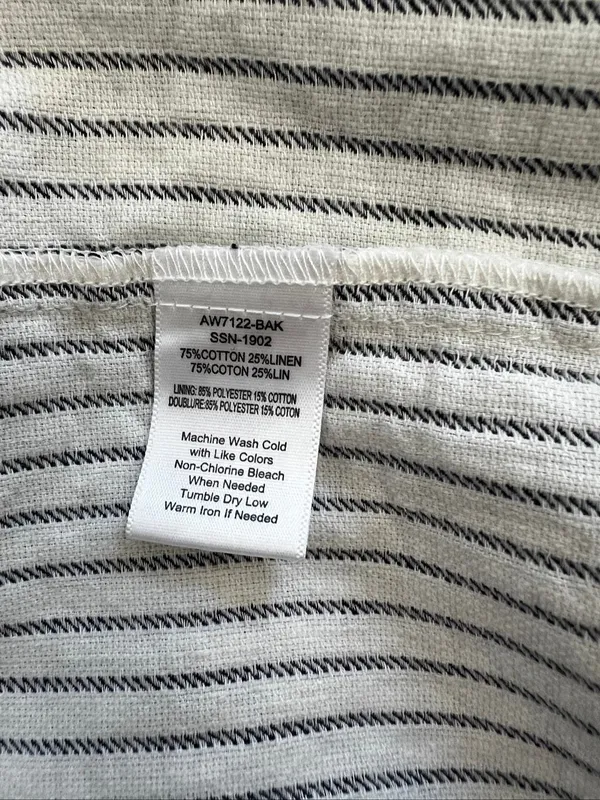 ATM Anthony Thomas Melillo Striped Linen Cotton Button Midi Dress M - Image 6