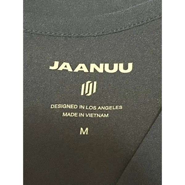 Jaanuu Women's Blue Short Sleeve Pocket Medical Scrub Pants 2 Pc Set Size M - Image 4