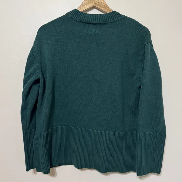 GAP Knit Green Sweater Size Medium Women’s Cotton - Image 6