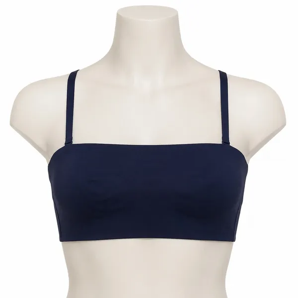 Aerie 36B Smoothez Bandeau Bra Navy Blue Wireless Removable Straps Seamless - Image 2