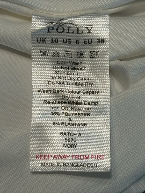Oh Polly White Halter Neck with Side Cutouts and Ties. Size 6 - Image 13