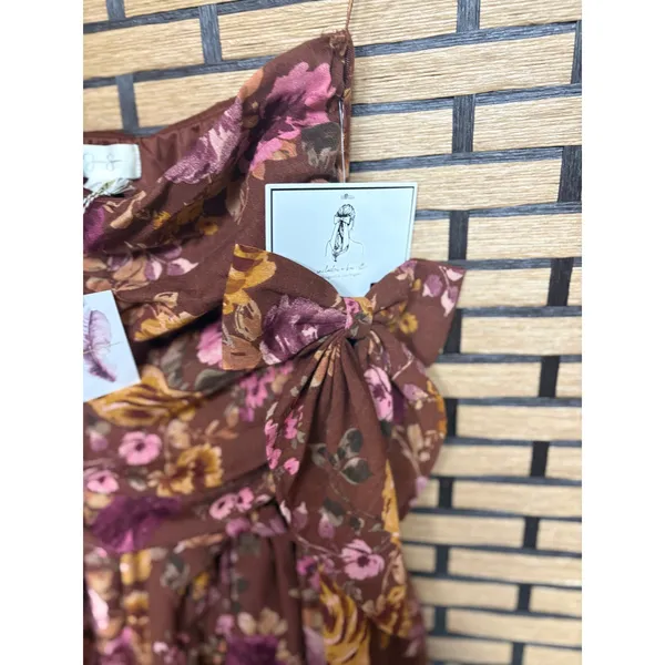 Jessica Simpson‎ Floral Bubble Hem Strapless Dress And Hair Clip Size Medium - Image 4