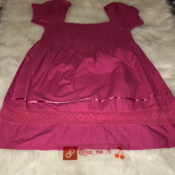 Rue 21 Pink Baby Doll Top Medium May fit like JUNIORS DUE TO BRAND 🆕 - Image 2