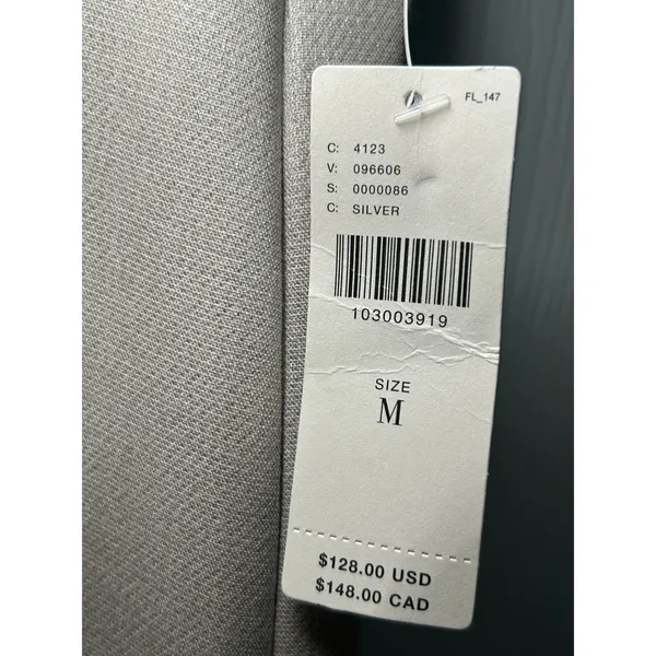 Maeve Anthropologie NWT Metallic Cropped Pants Size‎ Medium Silver Relaxed Fit - Image 3