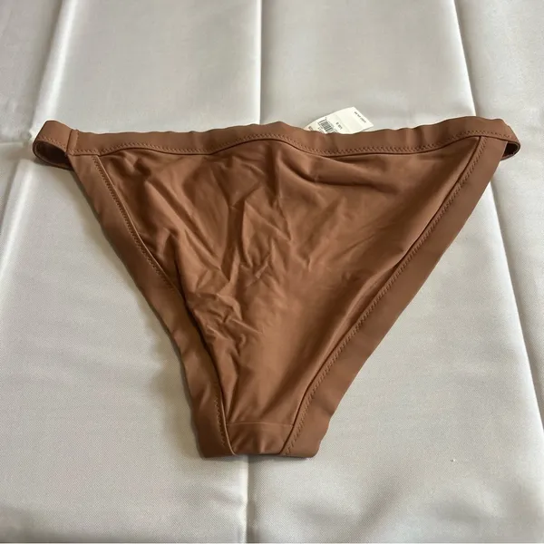 NWT Aerie High Waisted Bikini Bottoms Brown Tan Size Small - Image 3