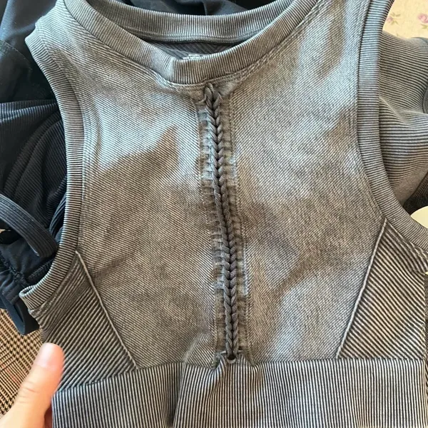 grey 2 piece matching aerie workout set - Image 3