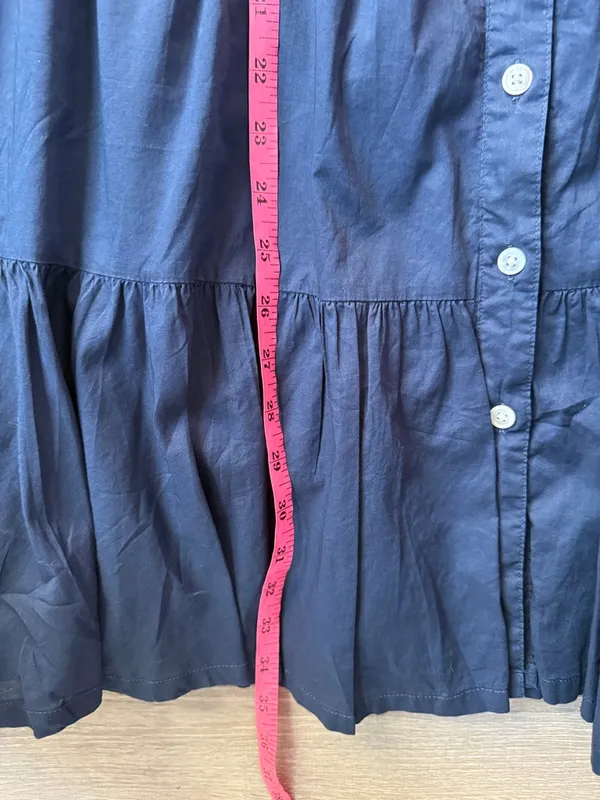 VERONICA BEARD Trisha Tiered Button-Front Mini Shirtdress Medium - Image 13