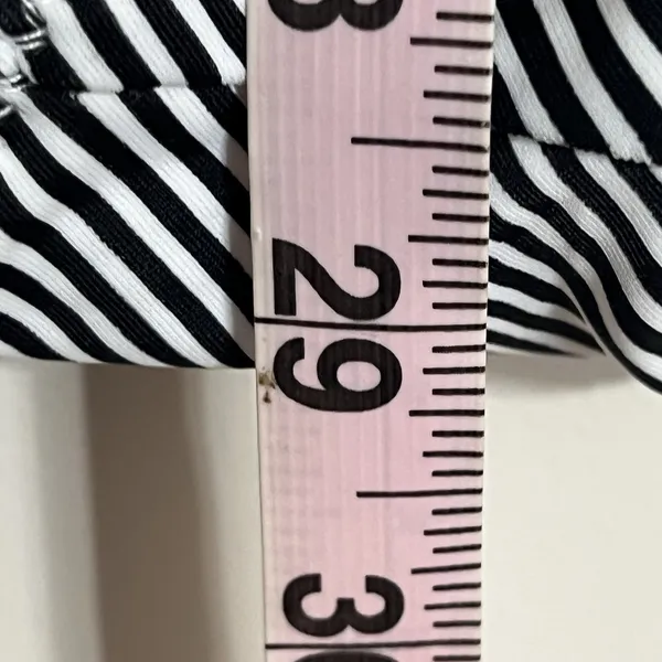 Cupshe Peach and Black White Striped Halter One Piece Swimsuit Large NWT - Image 11