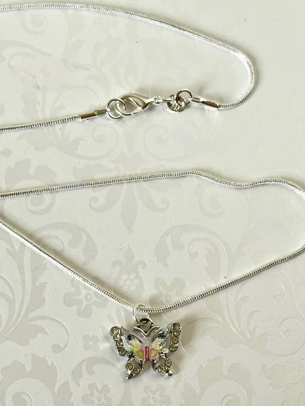 Sterling Silver Butterfly Necklace Multiple - Image 2