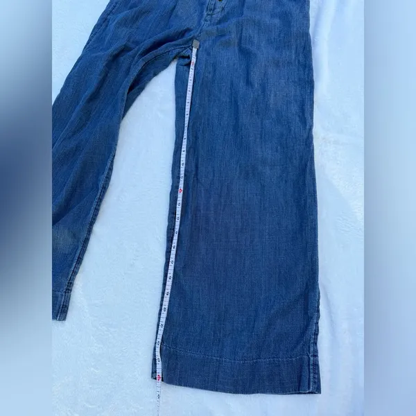 Abercrombie & Fitch Women's‎ Wide-Leg Chambray Pants Size XS – Paperbag Waist - Image 6