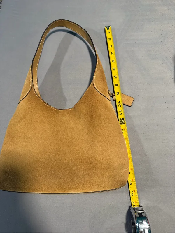 Coach Suede Hobo Bag in Camel - Image 3