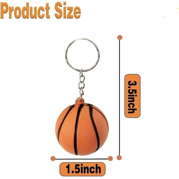 30off3 Basketball Keychain includes Heart Shape Silver Medal Spring Snap Clip. - Image 6