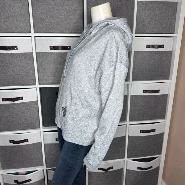 WEAR by Erin Andrews New Orleans Saints Team Heathered Gray Full-Zip Hoodie Size - Image 9