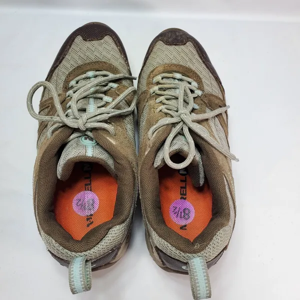 Merrell Shoes Womens 8.5 Chocolate Chip Egg Shell Hiking J123849C Brown‎ Fabric - Image 3