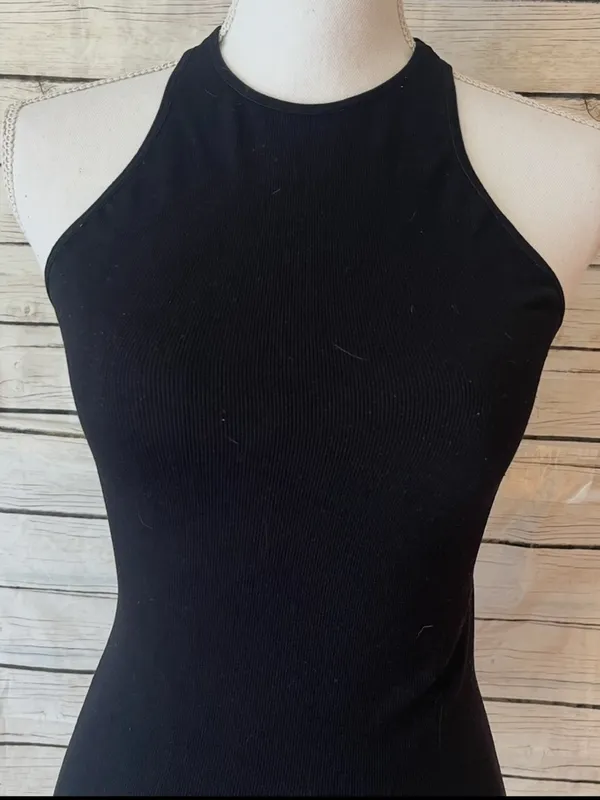 Intimately By Free People Black Ribbed High-Neck Tank Top - Image 2