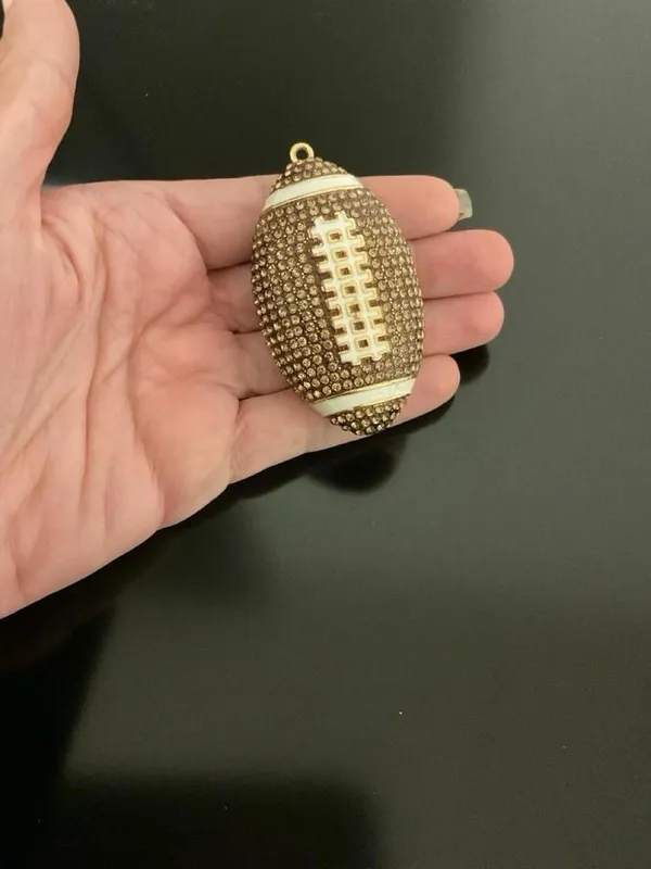 NWOT Rhinestone Football Pendant/ Bag Charm - Image 2