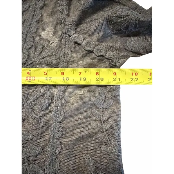 Xhilaration Whimsigoth Romantic Goth Sheer Black Lace Top Size L/XL Boho Witchy - Image 5