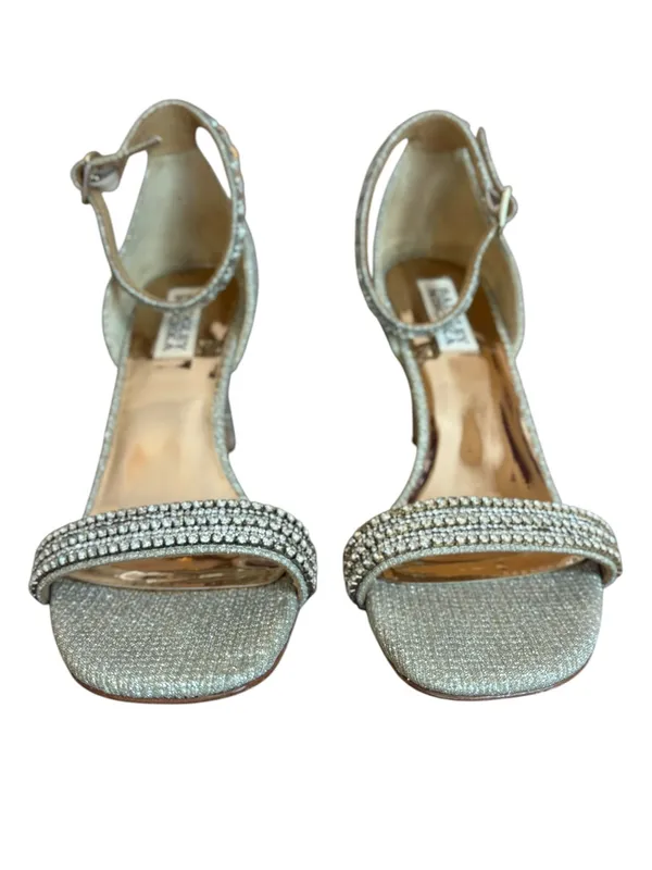 Badgley Mischka Collection Urina Heeled Sandal Platinum Womens Size 9 - Image 3